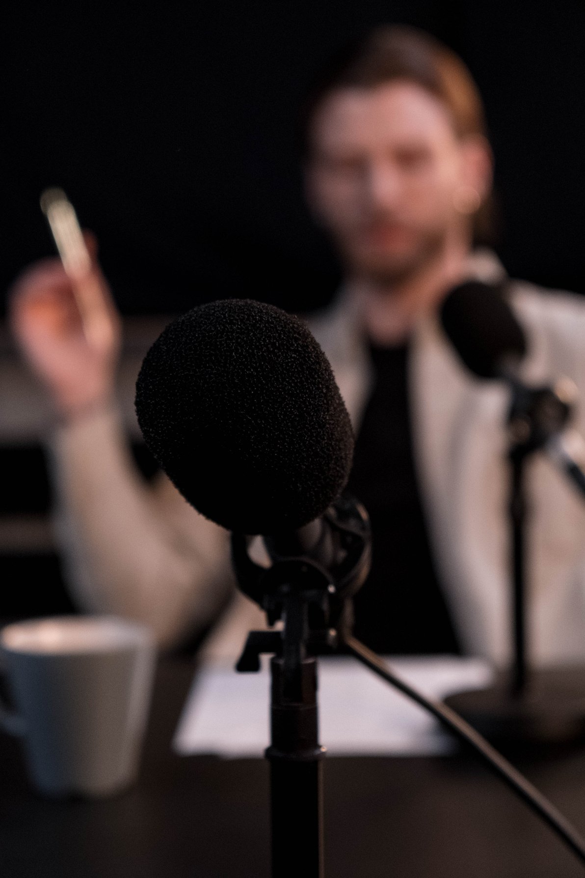 Close-Up Shot of a Microphone